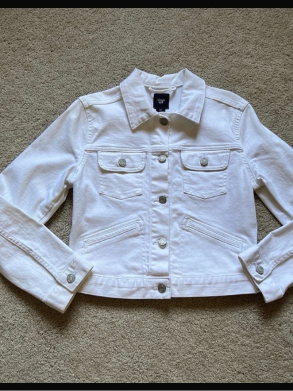 GAP White Denim Jean Jacket